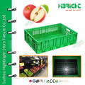 diffrent color plastic folding crate for fruit